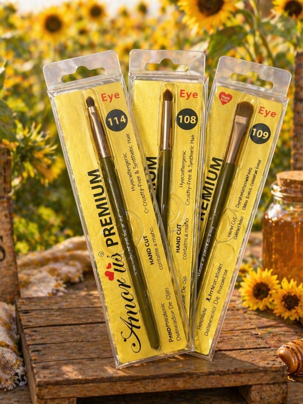 Premium Eye Brush Set - Gold